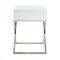 Laila Modern Square Lacquered Metal X-Leg Side/Accent Table/ Nightstand